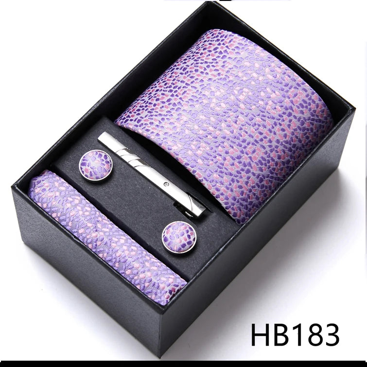 4-Piece Set Krawatte+Accessoirs