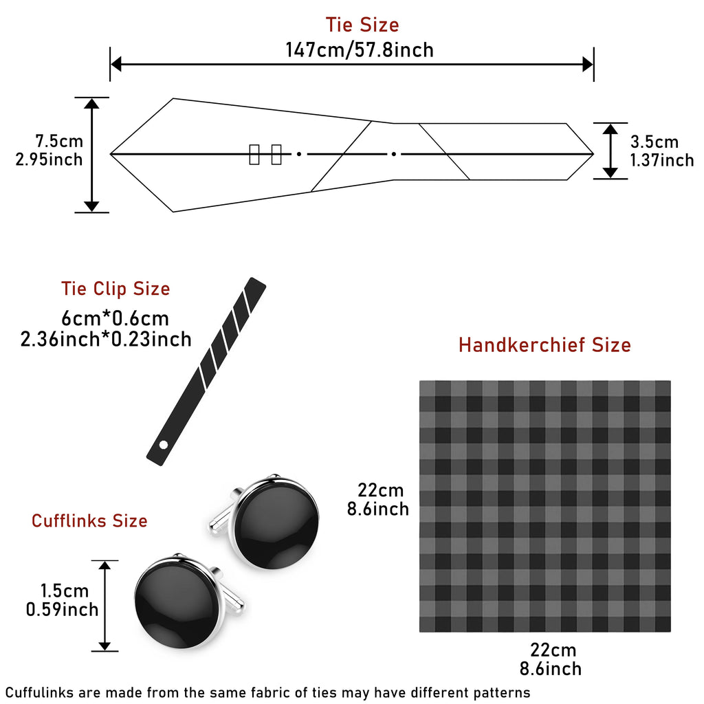 4-Piece Set Krawatte+Accessoirs